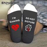 Shindn Interesting and humorous printed socks Spring and Autumn Short Socks for Men and Women