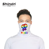 Shindn Funny Rainbow Flag Printed Scarf High stretch scarf bib Outdoor dust-proof scarf