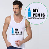 Shindn Men's Sports singlets Polyester fiber quick drying vest Funny printed slogan