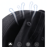 Shindn Men's pure black baseball cap, unisex.