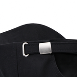 Shindn Men's pure black baseball cap, unisex.
