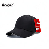 Shindn Men's pure black baseball cap, unisex.