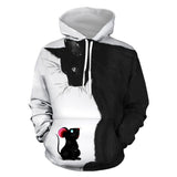 Shindn Unisex Coats Cat printed hoodie Fleece jacket