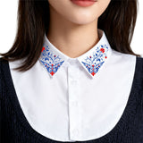 Shindn Women Fake Half Shirts Faux False Collar for Summer Outfits,Fake Collars Detachable Dickey Collar Blouse