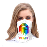 Shindn Funny Rainbow Flag Printed Scarf High stretch scarf bib Outdoor dust-proof scarf