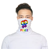 Shindn Funny Rainbow Flag Printed Scarf High stretch scarf bib Outdoor dust-proof scarf