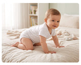 Shindn Solid color baby jumpsuit Newborn Clothing layettes Universal short sleeved crawling clothes for male and female babies aged 0-1
