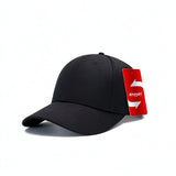 Shindn Men's pure black baseball cap, unisex.