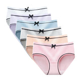 Female ice silk seamless panties Funny print pattern mid-waist briefs Graphene panties with cotton bottom crotch