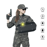 Military Defense Tactical Weapon Anti-terrorism Equipment Escape Self-Rescue Tactical Shield LED Flashlight Metal Arm Shield