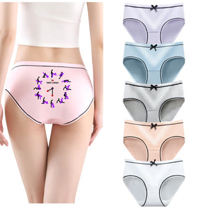 New Ladies Ice Silk Material Seamless Panties Funny Slogan Print Sexy Panties Tonight schedule couple's underwear best gift for lover